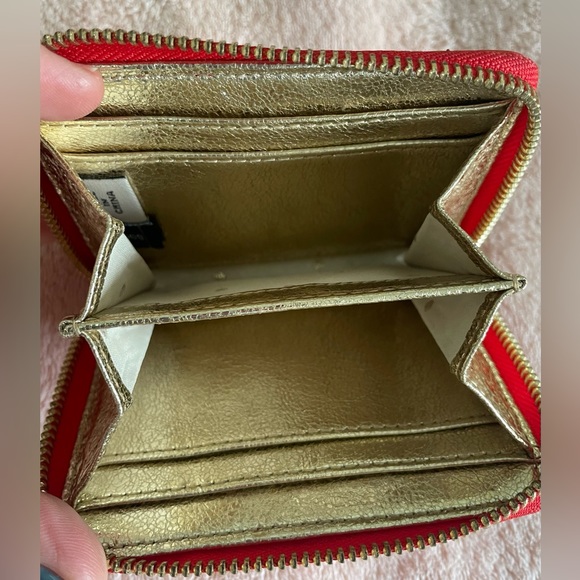 Kate Spade Red Snakeskin Embossed Wallet - Picture 5 of 7